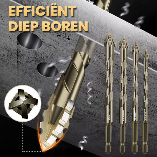 🔥2026 Hot Sale🔥Hoogwaardige 4-Fluit Getande Excentrische Boorbitset