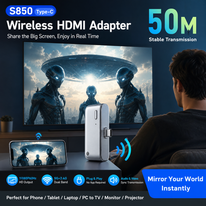 🎬🥳 2026 HOT SALE 🥳💞 50K+ VERKOCHT! 📱 Groot scherm, geen gedoe! 1080P mini draadloze mirroring – eenvoudige installatie, direct beeld 🖥️✨