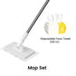 🔥 ✨🧹🏆#1 Best Seller ⏰💕🌟Platte mop met roestvrijstalen steel, inclusief herbruikbare, wasbare mopdoeken