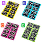 Metallische puzzelringen, acht sets blauw