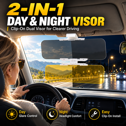 ⏳Tijdelijke aanbieding⏰Universele HD anti-verblindingsvizier voor auto, dag en nacht