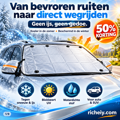 🔥🚗 50% KORTING! Van bevroren ruiten naar direct wegrijden – deze slimme sneeuwhoes met magneetrand en straps is geschikt voor bijna elke auto & SUV. Geen ijs, geen gedoe!