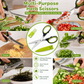 ✂️🥬 RVS keukenschaar met vijf messen – Knipt gelijkmatige, fijne reepjes in één keer. Gemakkelijk voor lente-ui, koriander, chilipepers en zeewier.