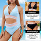 💃Vakantie Uitverkoop 49% UIT💃Bikinisets met Hoge Taille en Kleurblok voor Buikcontroles