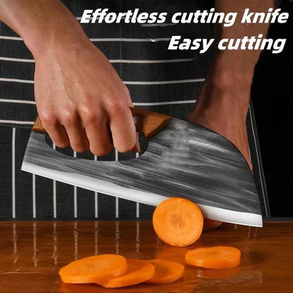 🔪Ergonomisch keukenmes met handvat aan de voorkant – snijdt moeiteloos groenten en vlees. Een doordacht cadeau voor de thuiskok. 🍅