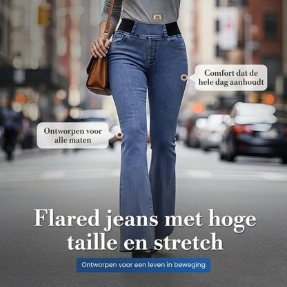 🎁2026 Nieuw binnen 💥👖Dames high-waist stretch flared denim jeans🚀