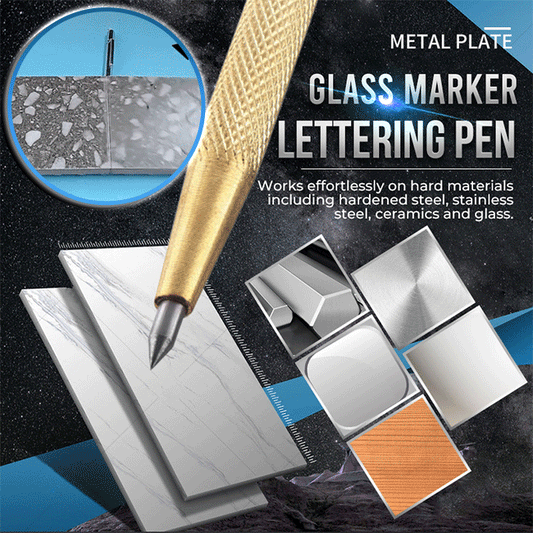 Metalen plaat glas marker letterpen (50% korting)