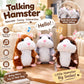 🐹🎄 Spreek tegen deze hamster en hij praat terug! Zacht, grappig en met een bewegend hoofdje – 15 cm. Verkrijgbaar in 3 kleuren en kersteditie!