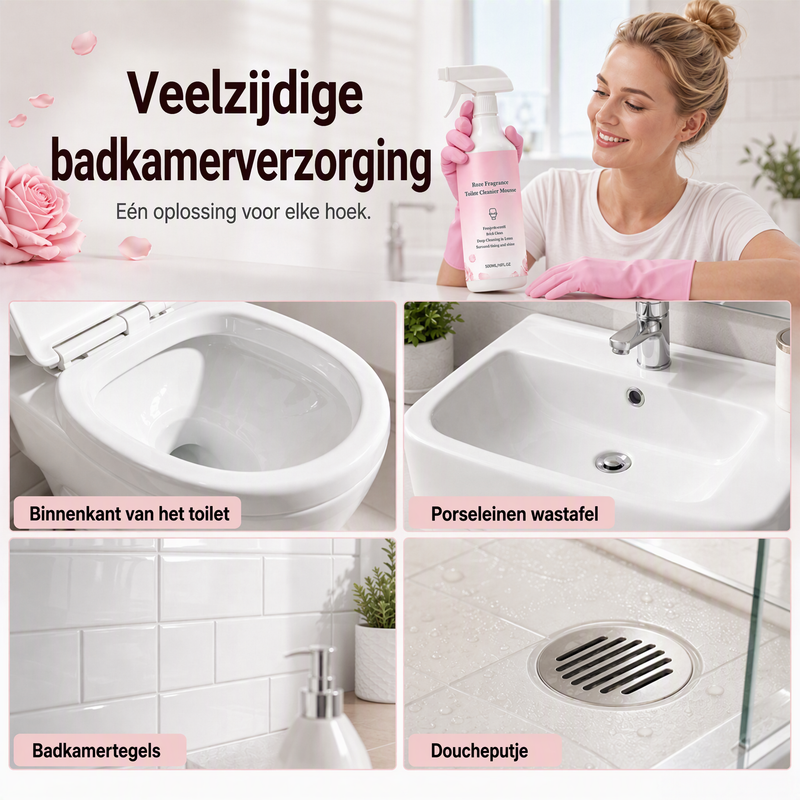 🥳2026 HOT SALE🥳💞Meer dan 50.000 verkocht! 🛁🧹Badkamerreiniger-spray – lost kalkaanslag, zeepresten en watervlekken op zonder schrobben. Geschikt voor glas, tegels en kranen – laat een frisse botanische geur achter. Zachte formule, geen scherpe dampen! ✨💪"