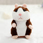 🐹🎄 Spreek tegen deze hamster en hij praat terug! Zacht, grappig en met een bewegend hoofdje – 15 cm. Verkrijgbaar in 3 kleuren en kersteditie!