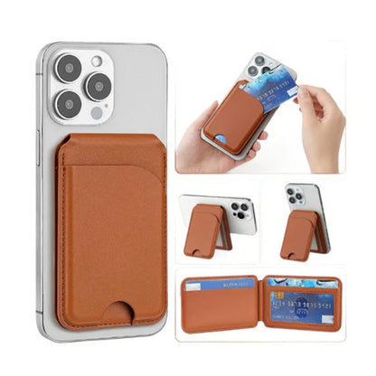 2-in-1 magnetische PU lederen kaarthouder voor telefoon