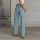 💝2025 Hete verkoop 49% korting🔥Jeans met rechte pijpen en strass-steentjes