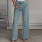 💝2025 Hete verkoop 49% korting🔥Jeans met rechte pijpen en strass-steentjes