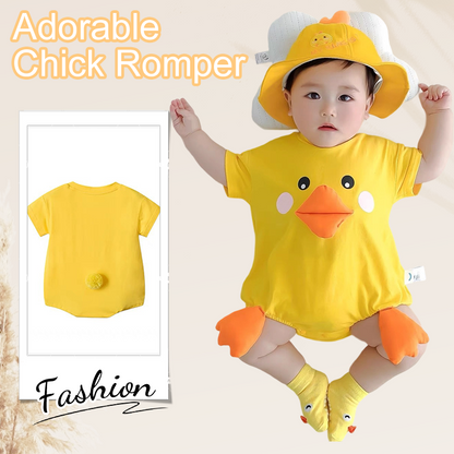 Schattige Chick lichtgewicht romper 3-delige set voor baby