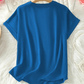 👚🔥Modieuze losse top met korte mouwen – V-hals met inkeping, asymmetrische zoom en lichtgewicht stof (5 kleuren, S–2XL) 🌸