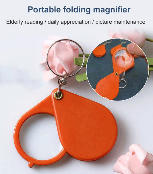Mini opvouwbaar vergrootglas sleutelhanger