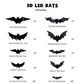 🦇 Halloween 3D vleermuis LED-wandlamp decoratie