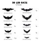 🦇 Halloween 3D vleermuis LED-wandlamp decoratie
