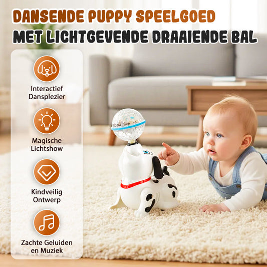 Dansende Puppy Speelgoed met Lichtgevende Draaiende Bal