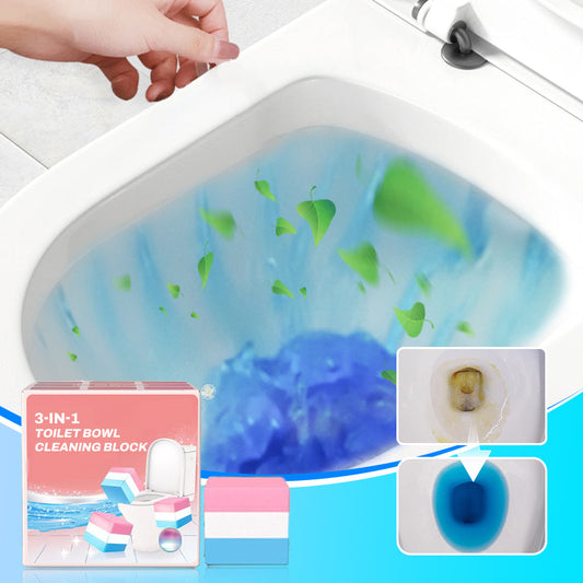 3-in-1 toiletpotreinigingsblok – Deodoriseert, reinigt, steriliseert