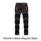 Winddichte, waterdichte, warme wandelbroek met elastische tailleband