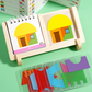 50% KORTING🎁60 niveaus🏆🧩 -✨【Geometrische huis-laagpuzzel met houten basis】✨