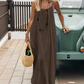 Casual maxi-jurk met spaghettibandjes en open rug voor dames