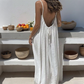 Casual maxi-jurk met spaghettibandjes en open rug voor dames