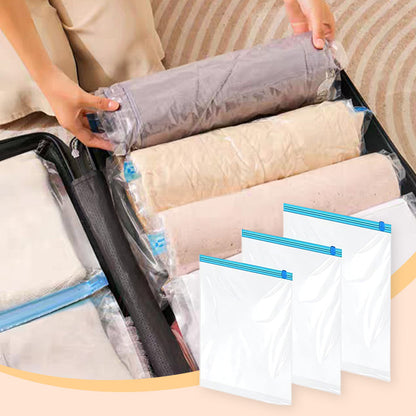 10 stuks handgerolde ruimtebesparende compressiezakken
