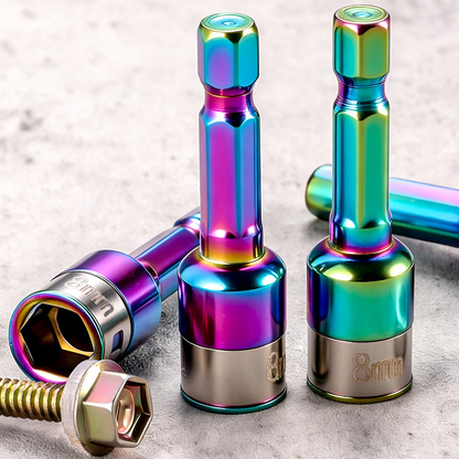 8 mm zeskantige dop van chroomvanadiumstaal