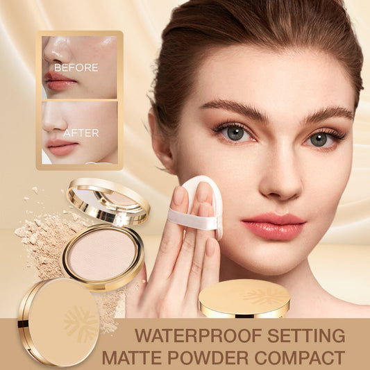 Waterproof setting matterende poedercompact