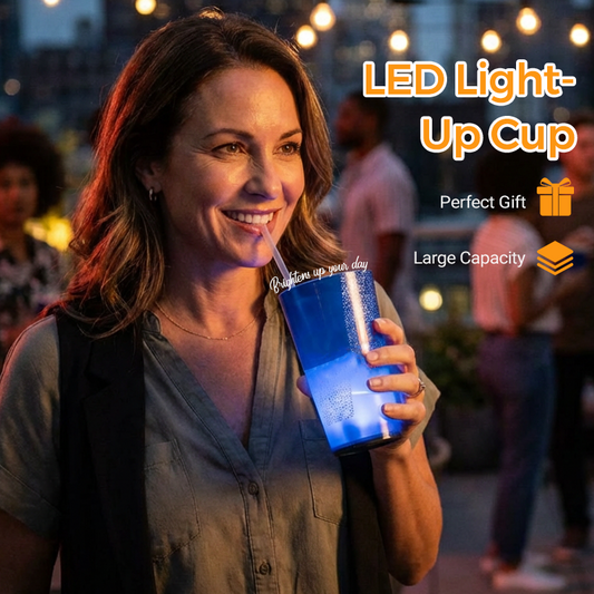 🔈🔈50% KORTING🥤 Watergeactiveerde LED-beker met rietje – Voor feestjes, bars en evenementen✨