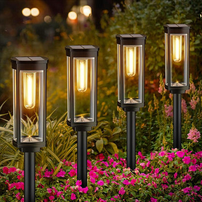 🌞 Zonne-Energie Tuinverlichting – Retro Design, 12-14 Uur Verlichting & IP65 Waterdicht