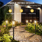 🌞 Zonne-Energie Tuinverlichting – Retro Design, 12-14 Uur Verlichting & IP65 Waterdicht