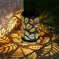 🌙 Solar Hanglantaarn met Schaduwpatroon – Magische Tuinverlichting