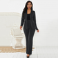 Dames zakelijke blazer en broek, 2-delige set in effen kleur
