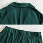 Dames zakelijke blazer en broek, 2-delige set in effen kleur