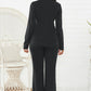 Dames zakelijke blazer en broek, 2-delige set in effen kleur