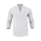 Casual Henley T-shirt voor heren, geschikt voor de herfst