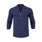 Casual Henley T-shirt voor heren, geschikt voor de herfst