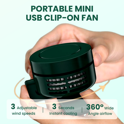 📢📢⏰Draagbare mini-USB-ventilator met clip
