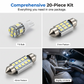 20-Delige LED Auto Verlichtingskit – Complete Upgrade Voor Je Interieur & Exterieur🚗💡Inclusief daklampen, T10 parkeerlichten, leeslampjes, kentekenverlichting & meer – Zie het verschil