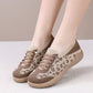 Dames instapschoenen van ademend mesh met luipaardprint