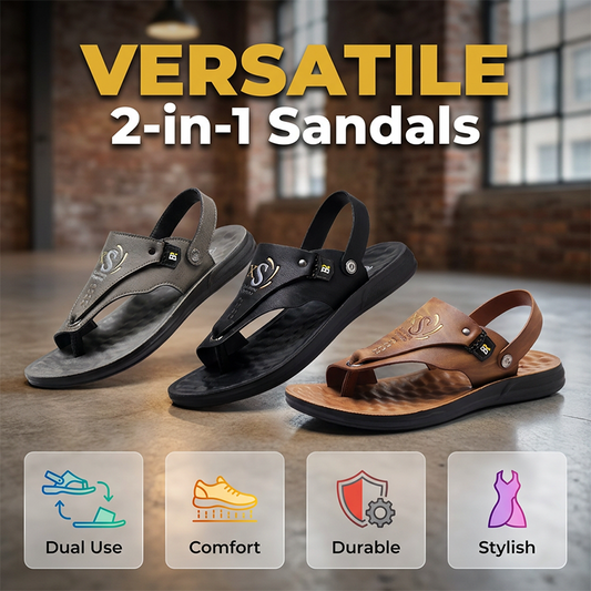 Convertible 2-in-1 sandalen en slippers voor heren