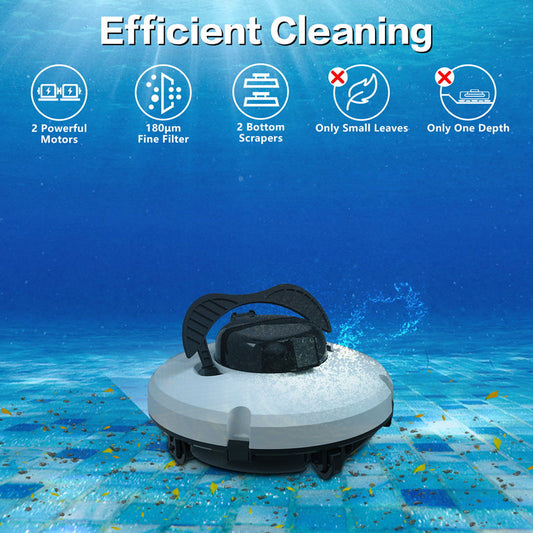 🤖50% KORTING🌊 Zwembadreinigingsrobot | Draadloos · Krachtige zuigkracht · Slimme navigatie · Starten met één druk op de knop · Gemakkelijk te verwijderen filtermand