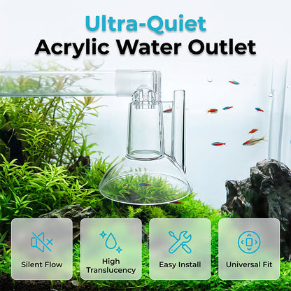 Aquarium stille acryl wateruitlaat