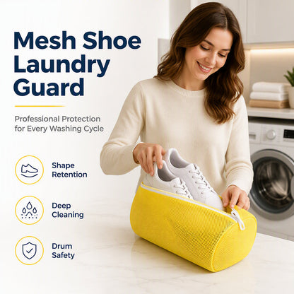 Waszak van mesh voor schoenen in de wasmachine
