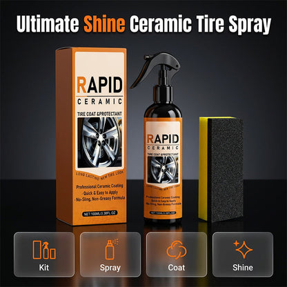 Snelwerkende keramische bandencoatingspray