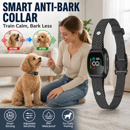 Slimme anti-blafhalsband voor honden