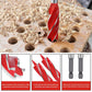 🧱Set van 8 stuks 4-snijdige spiraalboren voor houtbewerking